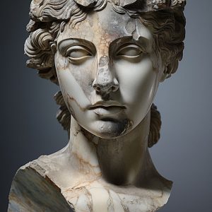 Ancient Greek marble statue - Πίνακας σε καμβά