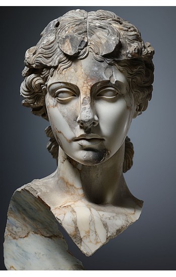 Ancient Greek marble statue - Πίνακας σε καμβά