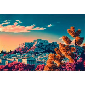 Athens in Spring - Πίνακας σε καμβά