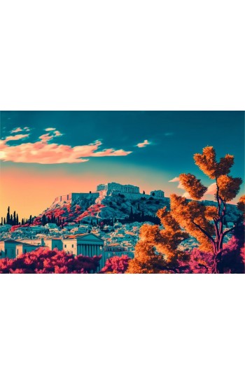 Athens in Spring - Πίνακας σε καμβά