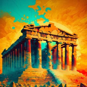 Athens parthenon 2 - Πίνακας σε καμβά