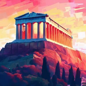 Athens parthenon 3 - Πίνακας σε καμβά