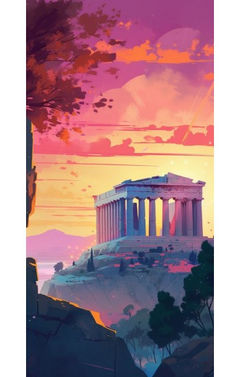 Athens parthenon 4 - Πίνακας σε καμβά