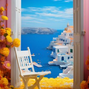 Balcony view - Πίνακας σε καμβά Balcony view - Πίνακας σε καμβά