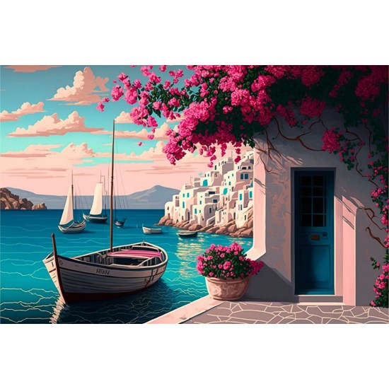 Blossom island home - Πίνακας σε καμβά Κάδρα / Καμβάδες