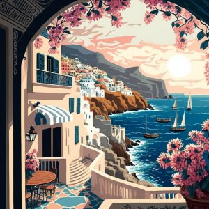 Blossom island port 2 - Πίνακας σε καμβά