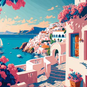 Blossom island port - Πίνακας σε καμβά