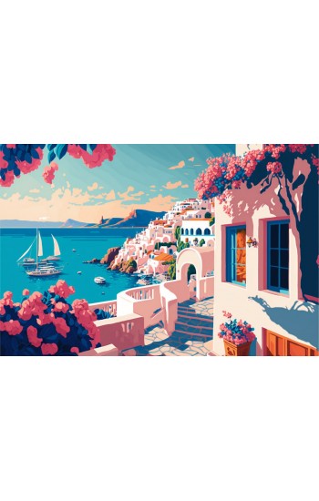 Blossom island port - Πίνακας σε καμβά