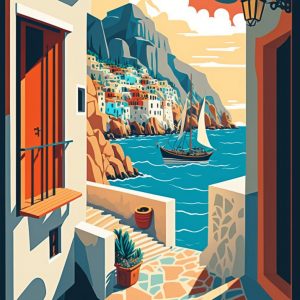 Blue Aegean - Πίνακας σε καμβά