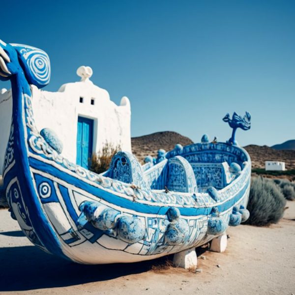 Blue boat - Πίνακας σε καμβά