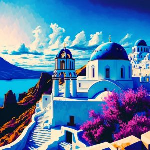 Blue dome 2 - Πίνακας σε καμβά Blue dome 2 - Πίνακας σε καμβά
