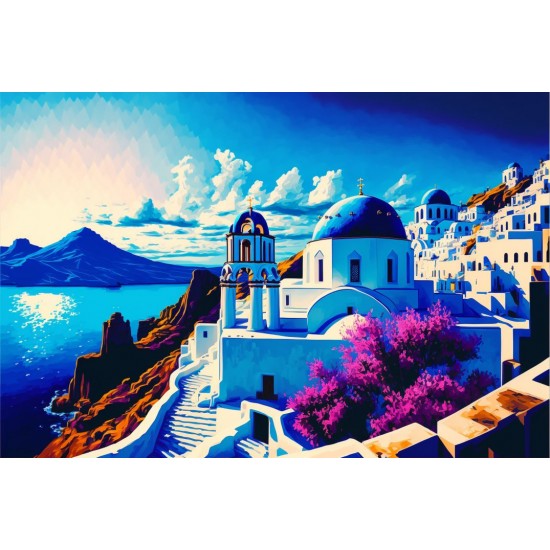 Blue dome 2 - Πίνακας σε καμβά