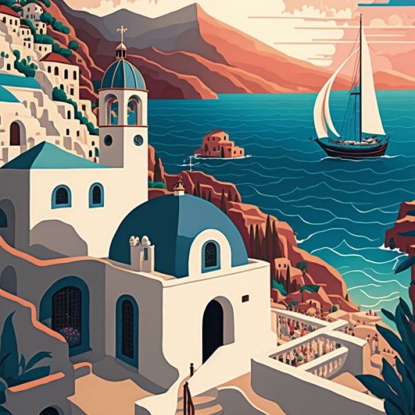 Blue dome 3 - Πίνακας σε καμβά