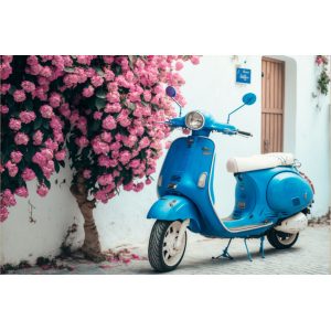 Blue scooter - Πίνακας σε καμβά Blue scooter - Πίνακας σε καμβά