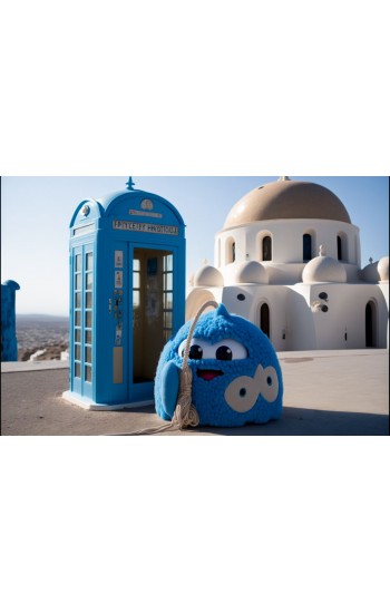 Blue telephone box -  Πίνακας σε καμβά