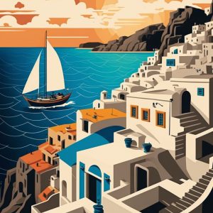 Caldera view - Πίνακας σε καμβά