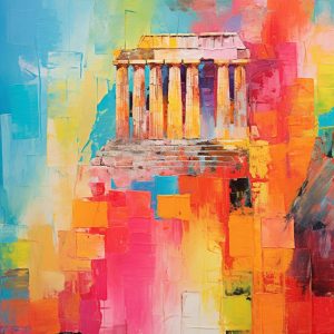 Colorful Greece - Πίνακας σε καμβά