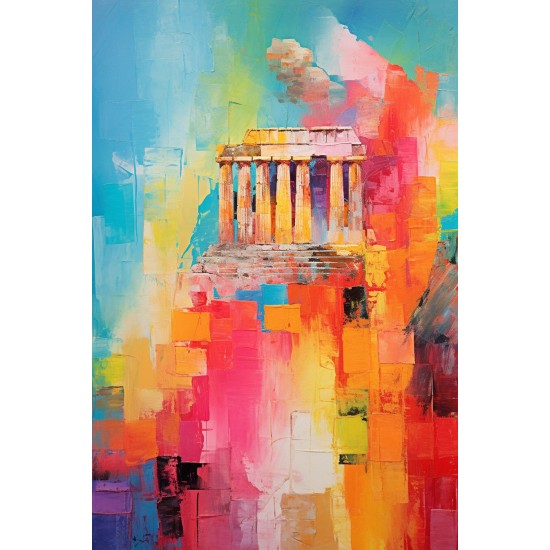 Colorful Greece - Πίνακας σε καμβά - Πίνακας σε καμβά Κάδρα / Καμβάδες
