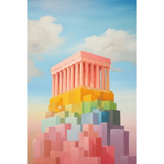 Colorful parthenon - Πίνακας σε καμβά