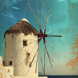 Greek windmill 2 - Πίνακας σε καμβά Greek windmill 2 - Πίνακας σε καμβά