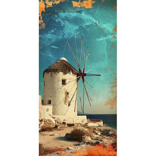 Greek windmill 2 - Πίνακας σε καμβά