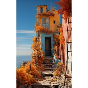 House in the edge of road - Πίνακας σε καμβά House in the edge of road - Πίνακας σε καμβά