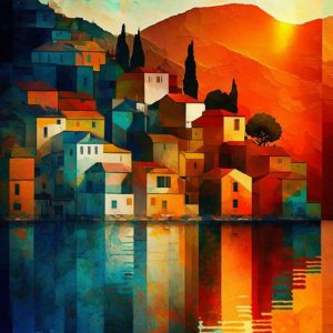 Kastelorizo island - Πίνακας σε καμβά