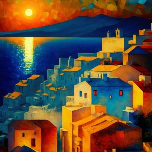 Mykonos island 2 - Πίνακας σε καμβά Mykonos island 2 - Πίνακας σε καμβά