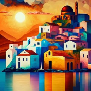 Mykonos island - Πίνακας σε καμβά Mykonos island - Πίνακας σε καμβά