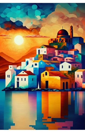 Mykonos island - Πίνακας σε καμβά