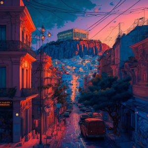 Old city 1 - Πίνακας σε καμβά