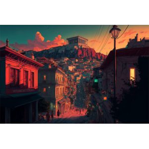 Old city 2 - Πίνακας σε καμβά