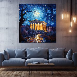 Parthenon style of Van Gogh - Πίνακας σε καμβά