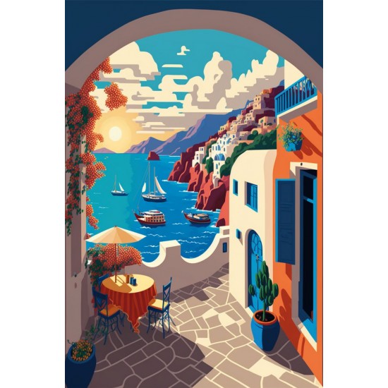 Path with view 2 - Πίνακας σε καμβά