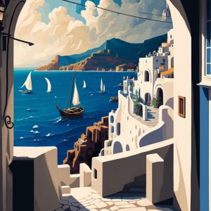 Path with view 3 - Πίνακας σε καμβά