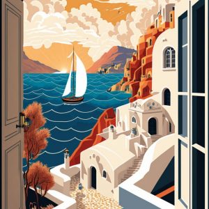 Path with view - Πίνακας σε καμβά