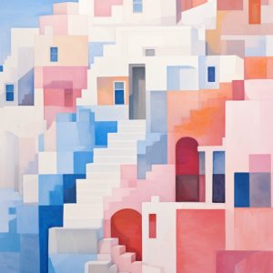 Santorini balustrade - Πίνακας σε καμβά Santorini balustrade - Πίνακας σε καμβά