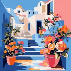 Santorini - Πίνακας σε καμβά Santorini - Πίνακας σε καμβά