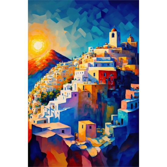 Santorini island 2 - Πίνακας σε καμβά