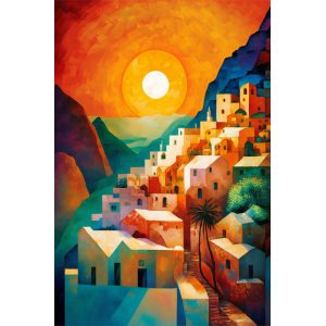 Santorini island 3 - Πίνακας σε καμβά Santorini island 3 - Πίνακας σε καμβά