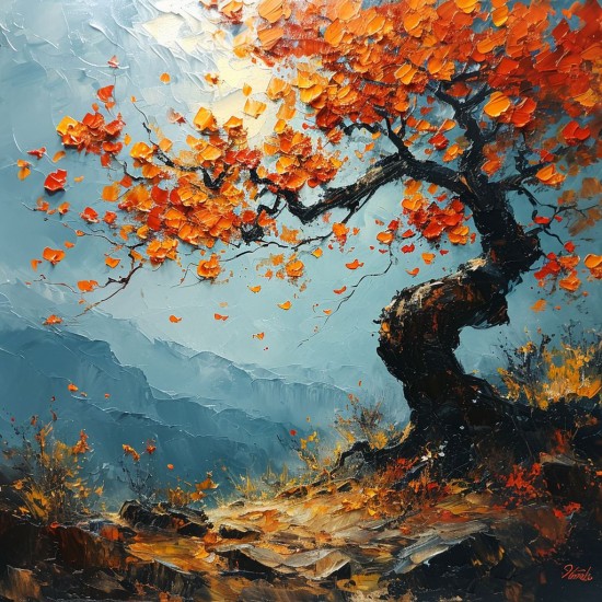 Autumn tree 2 - Πίνακας σε καμβά - Πίνακας σε καμβά Κάδρα / Καμβάδες