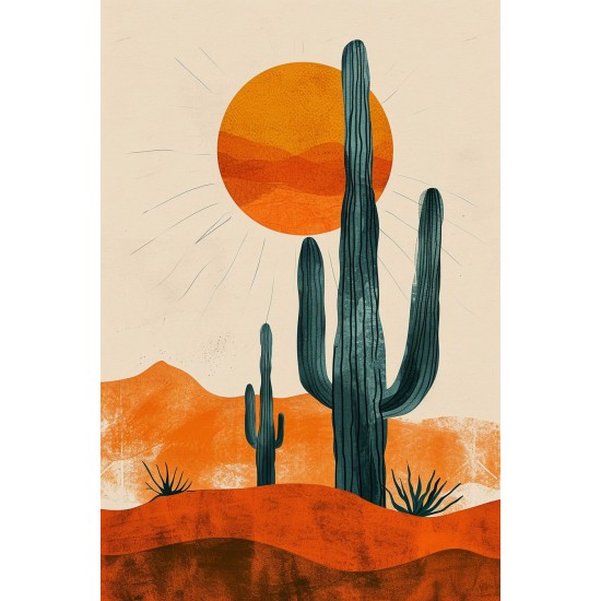 Big cactus - Πίνακας σε καμβά - Πίνακας σε καμβά Κάδρα / Καμβάδες