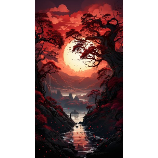 Darkness landscape - Πίνακας σε καμβά Κάδρα / Καμβάδες