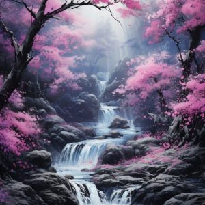 Flowing waterfall - Πίνακας σε καμβά
