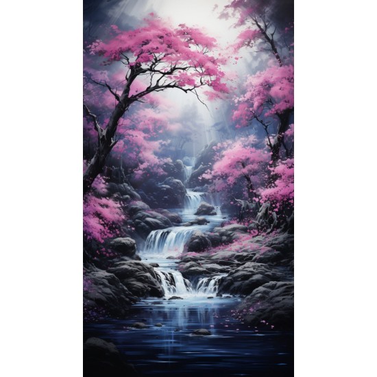 Flowing waterfall - Πίνακας σε καμβά