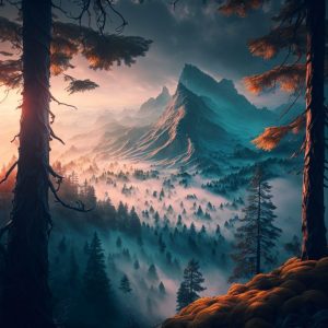 Fog in the wood - Πίνακας σε καμβά