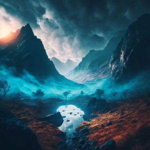 Mist landscape 3 - Πίνακας σε καμβά