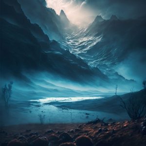 Mist landscape - Πίνακας σε καμβά