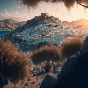 Mykonos town - Πίνακας σε καμβά