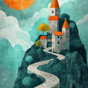 Path to the castle - Πίνακας σε καμβά